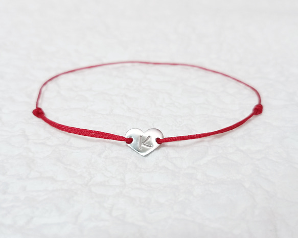 再..再販★イニシャル金属アレルギー対応良いご縁に恵まれミサンガブレスレットサージカルステンレス316LつけっぱなしOK 2枚目の画像