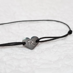 再..再販★イニシャル金属アレルギー対応良いご縁に恵まれミサンガブレスレットサージカルステンレス316LつけっぱなしOK 14枚目の画像