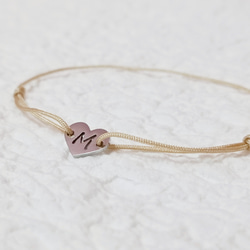 再..再販★イニシャル金属アレルギー対応良いご縁に恵まれミサンガブレスレットサージカルステンレス316LつけっぱなしOK 7枚目の画像