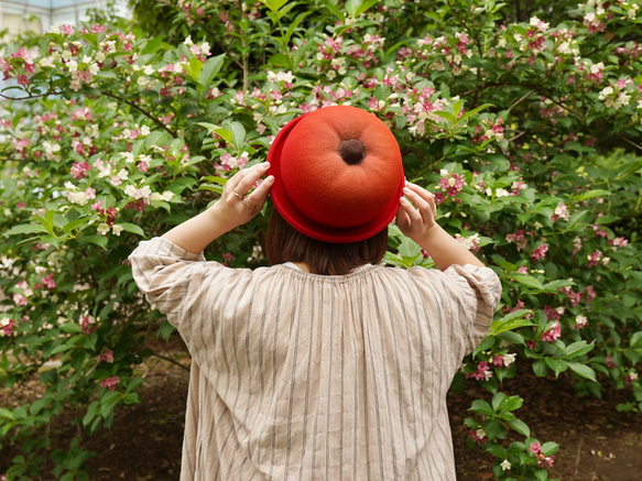 【受注生産】まるごとリンゴハットVer.2 13枚目の画像