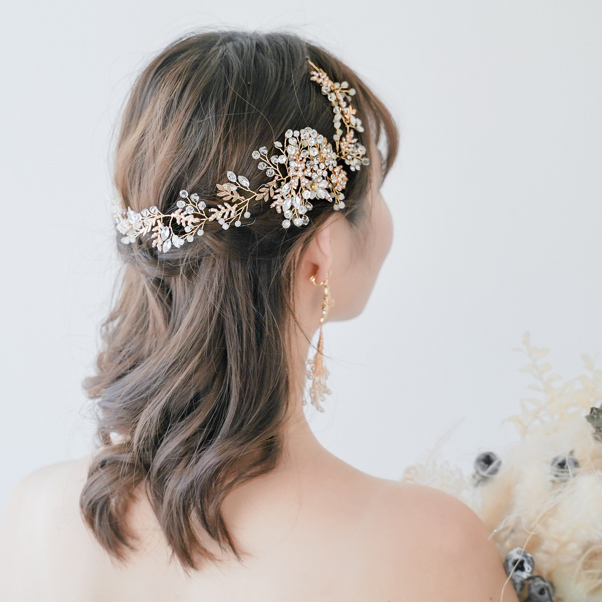 【特集掲載】◇送料無料◇小枝　ヘッドドレス　ブライダル　ウェディング　前撮り　110323103