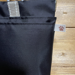 小型犬用　ナイロンオックス生地の消臭マナーポーチ　ブラック 3枚目の画像