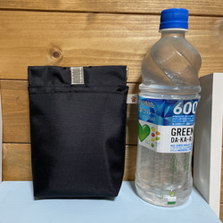 小型犬用　ナイロンオックス生地の消臭マナーポーチ　ブラック 5枚目の画像