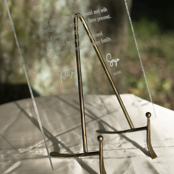 3ミリ厚の文字が消えないアクリル結婚証明書／mca06 11枚目の画像