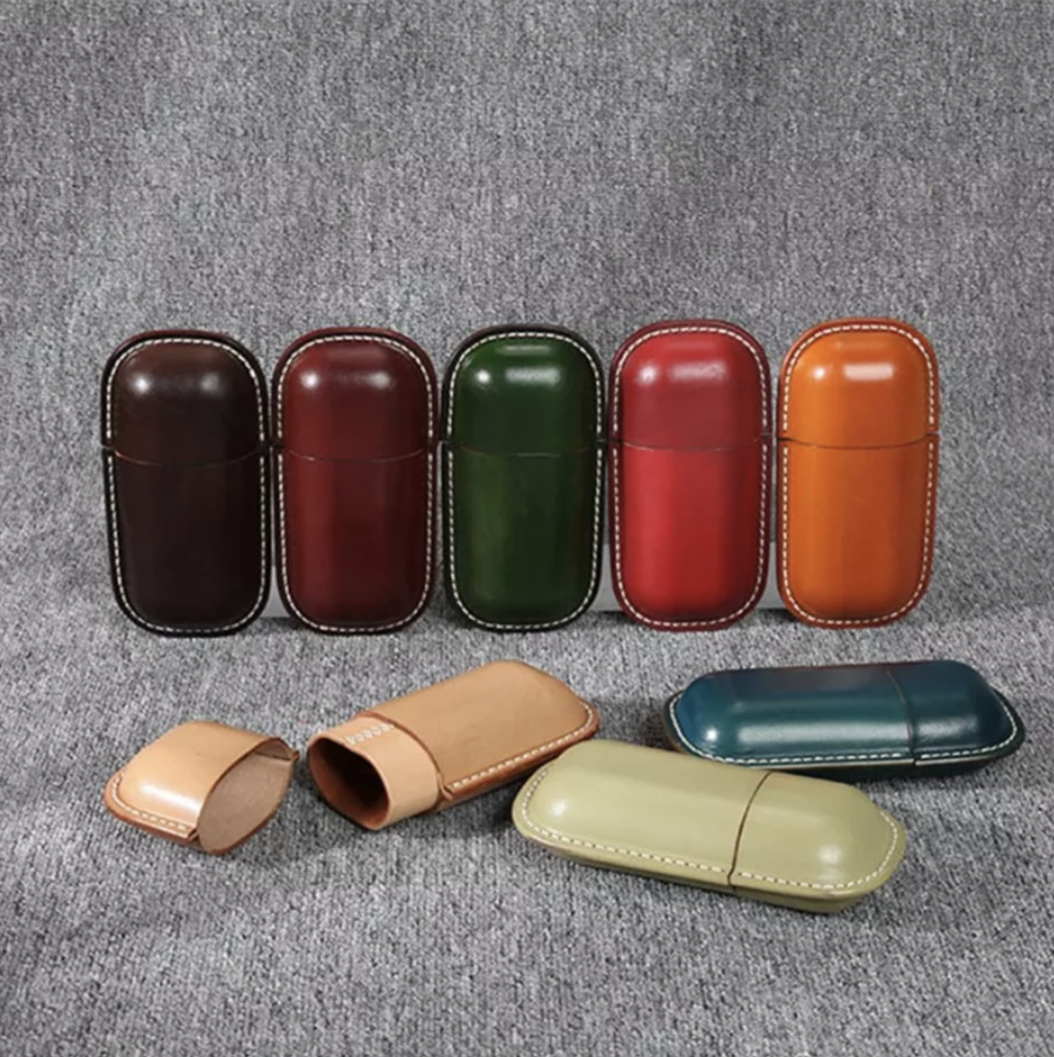 【刻印無料】本革ハードケース・メガネケース・ペンケース・マルチケース