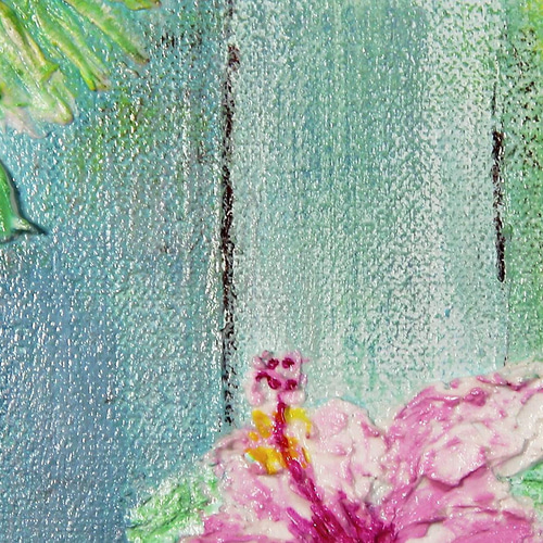 専用華やかハイビスカスアクリル画絵画イラスト原画