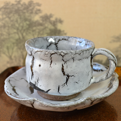 萩焼コーヒーカップ13 手馴染みのいい萩焼で、コーヒーを。–和の