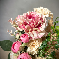 グラデカーネーションとローズの花束♡フレッシュ系 9枚目の画像
