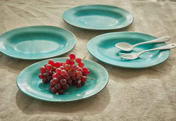 トルコブルーのオーバル皿 odm-4 中皿 molle épine 通販