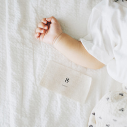 fabric monthly cards #01｜マンスリーカード｜月齢カード｜月齢フォト｜バースデーカード｜布 4枚目の画像