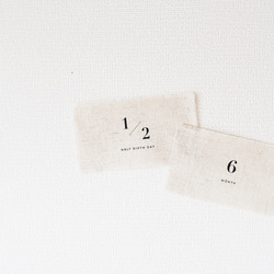 fabric monthly cards #01｜マンスリーカード｜月齢カード｜月齢フォト｜バースデーカード｜布 6枚目の画像
