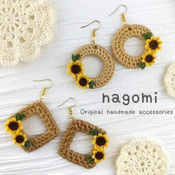 優美な玉椿のピアス/イヤリング つまみ細工 nagomi ピアス（スタッド 