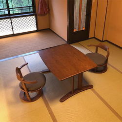 テーブル ローテーブル 和室 和モダン 畳 コンパクト  まどか机1000-800 Oak NT色 八木研Relax 9枚目の画像