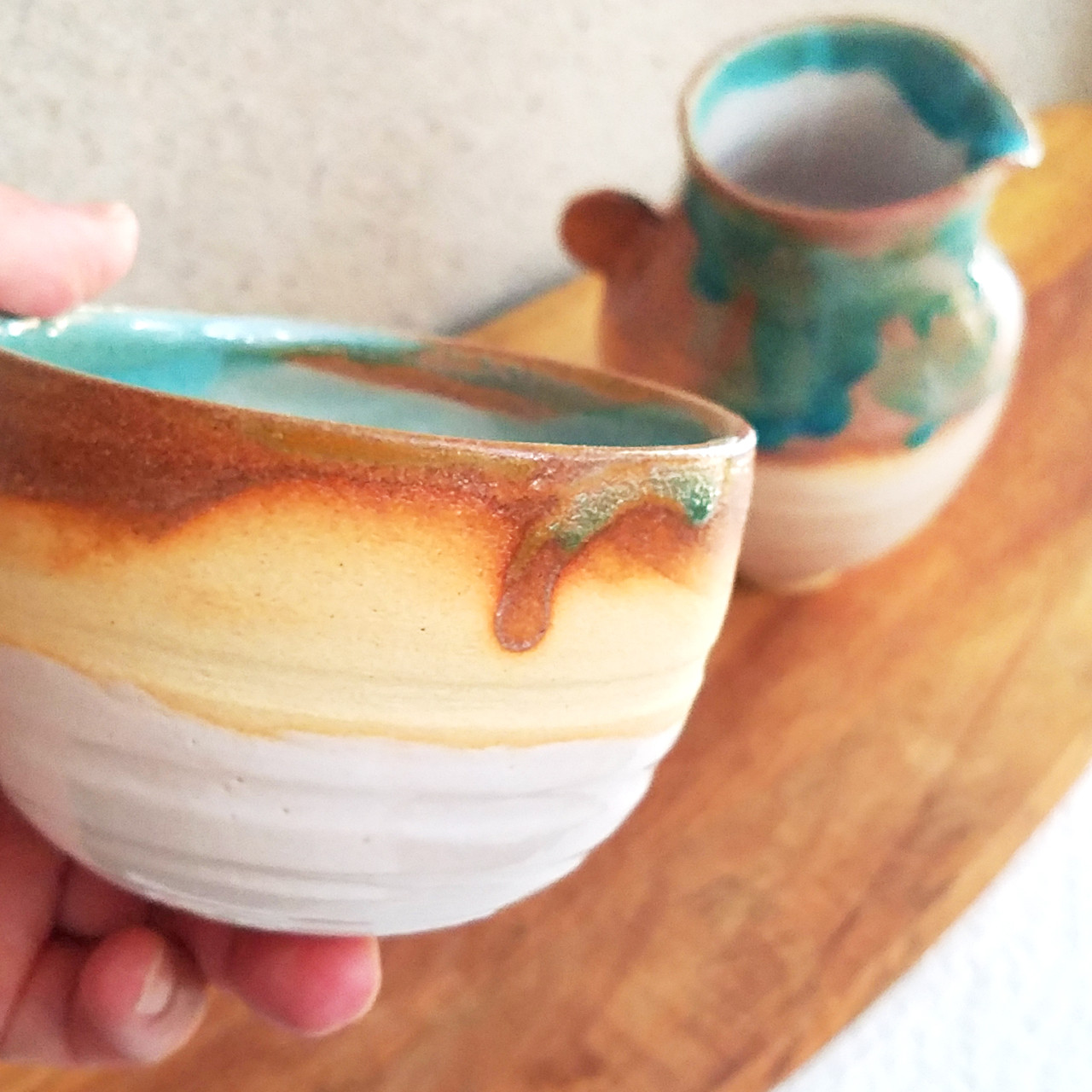 コーヒーカップとピッチャー☆ 2個セット【水も滴る酔いうつわ