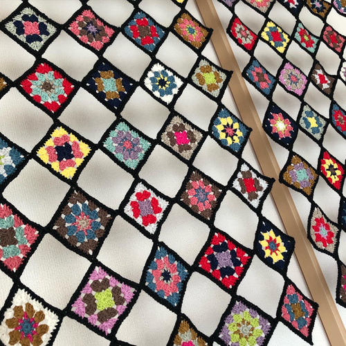 グラニースクエアの暖簾 その他インテリア雑貨 羊毛工房faye's