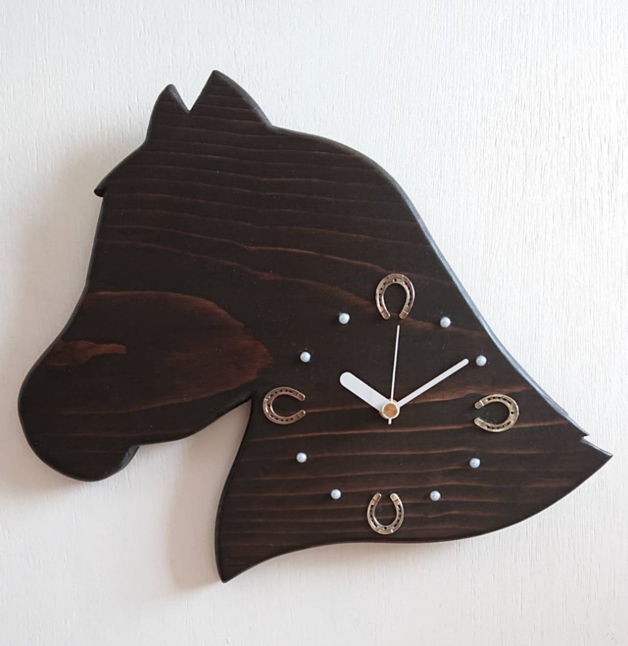 馬蹄の掛け時計(ダークブラウン／黒鹿毛)