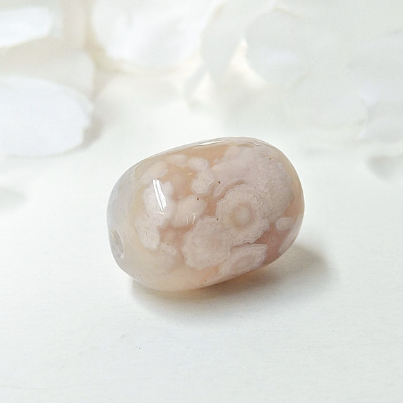 天然石 高品質 桜瑪瑙（さくらめのう） 天珠 1個 18mm 天然石