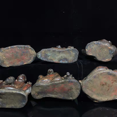 仏像 銅製 漆金 十八羅漢 仏教 護法 尊者 賞物 置物 極上臻品 5 s