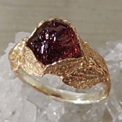木苺の指輪＊ｽﾍﾟｻﾙﾃｲﾝ 925/K18gp ring 1枚目の画像