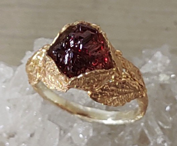 木苺の指輪＊ｽﾍﾟｻﾙﾃｲﾝ 925/K18gp ring 1枚目の画像
