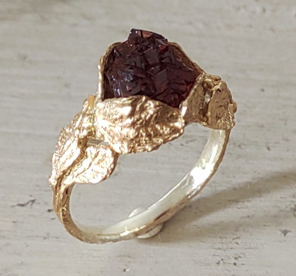 木苺の指輪＊ｽﾍﾟｻﾙﾃｲﾝ 925/K18gp ring 6枚目の画像