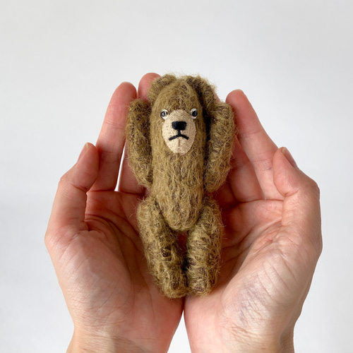 ◆アンティーク ヴィンテージ　ピーナッツベア 18cm◆テディベア ドイツ アンティーク ヴィンテージ テディベア ピーナッツベア 21cm N