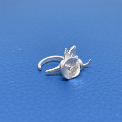 つるがくるりん。あさがおのイヤーカフ◇朝顔　夏　ピュアシルバー 片耳用 イヤカフ カフス お花 フラワー 小さい 3枚目の画像