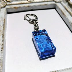 toy★海レジン波紋キーリング★ターコイズペア ターコイズブルーの海キーホルダー☆ / レジン / 波 その他