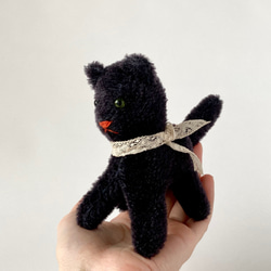 12㎝□ 黒猫のぬいぐるみ アンティークレース ぬいぐるみ mmmyok 通販