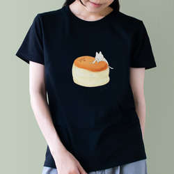 選べるスフレチーズケーキとネコぱんのTシャツ【受注制作】 3枚目の画像