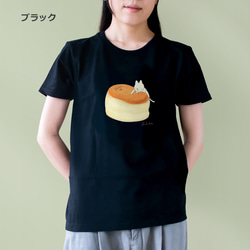 選べるスフレチーズケーキとネコぱんのTシャツ【受注制作】 7枚目の画像