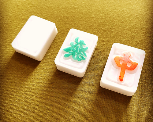 麻雀牌はんこ 白發中 はんこ・スタンプ ももあん 通販 14374339