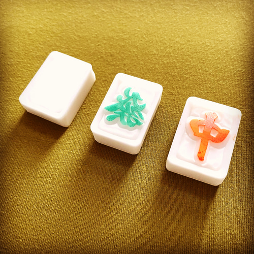 麻雀牌はんこ 白發中 はんこ・スタンプ ももあん 通販 14374339