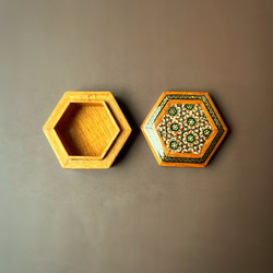 ペルシャの象嵌細工　小箱【ハータムカーリー075】 5枚目の画像