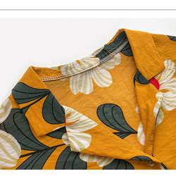 夏 レディースシャツ ブラウス アロハシャツ ハワイシャツ五分袖半袖花柄 プリントゆったり 4枚目の画像