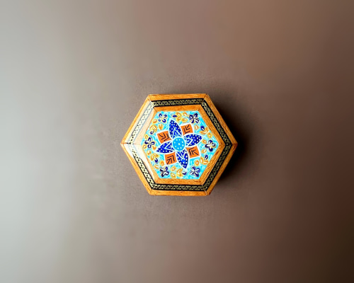 ペルシャの象嵌細工（寄木細工）小箱【ハータムカーリー079】 その他