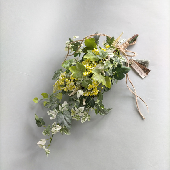 AS9 グリーンスワッグ　アーティフィシャルフラワー　造花　スワッグ　壁飾り　インテリア　 2枚目の画像