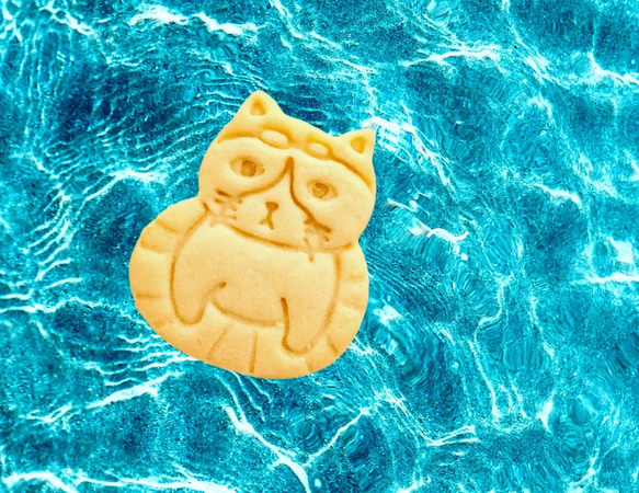 ハチワレ猫さん〜夏バージョン〜　クッキーカッター/クッキー型 4枚目の画像
