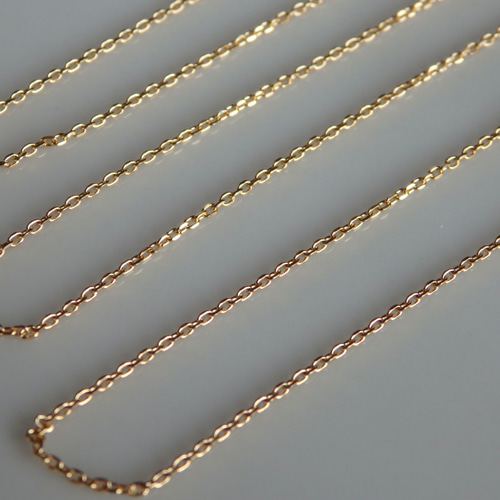 k18ブレスレット 4面ダイヤカットあずきチェーン 18金 18k 1㎜幅