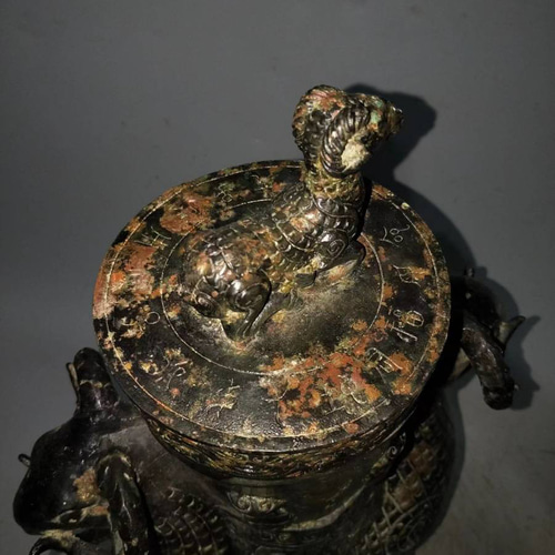 青銅器 青銅製 銘文 雙羊尊 青銅尊 賞物 置物 珍品希少 唐物 8 その他