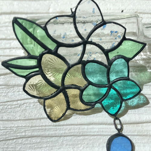 ステンドグラス　プルメリア Stained Glass Window Quartet: ステンドグラスウィンドウ