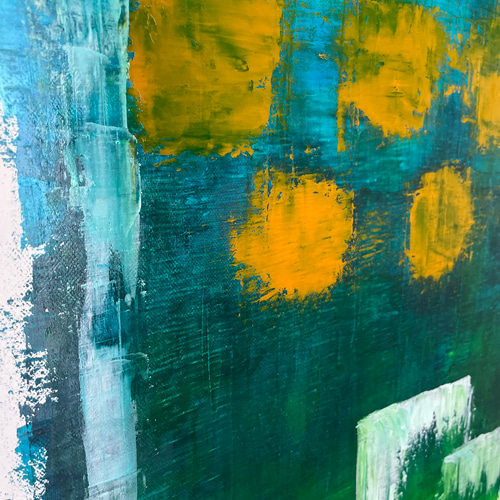 手描き抽象画（油彩）：「長雨」 F8サイズ 絵画 Zarathustra AP 通販