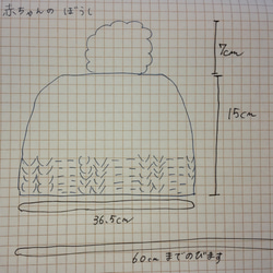 赤ちゃんの、ポンポン帽子 2枚目の画像