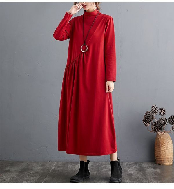 ☆新品未使用・タグ無し☆SOU・SOU チェック 赤 ロングワンピース Lサイズ ☆新品未使用・タグ無し☆SOU・SOU チェック 赤 ロングワンピース Lサイズ