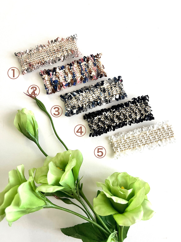 再販×3】フリンジツイードヘアピン ヘアピン Naoribbon 通販 14376524