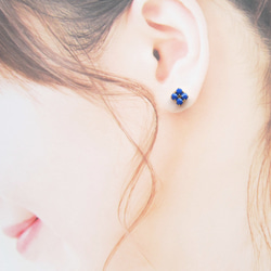 Simple Bijou earring／pierce（ブルー）*1418* 9枚目の画像