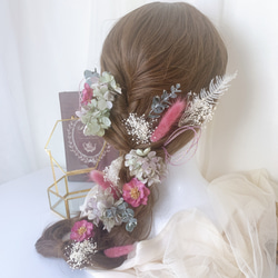 装いの時間 【 lilac ｱﾈﾓﾈ 】 ヘッドドレス アクセサリー 髪飾り 結婚式 成人式 謝恩会 BOX付卒業式 4枚目の画像