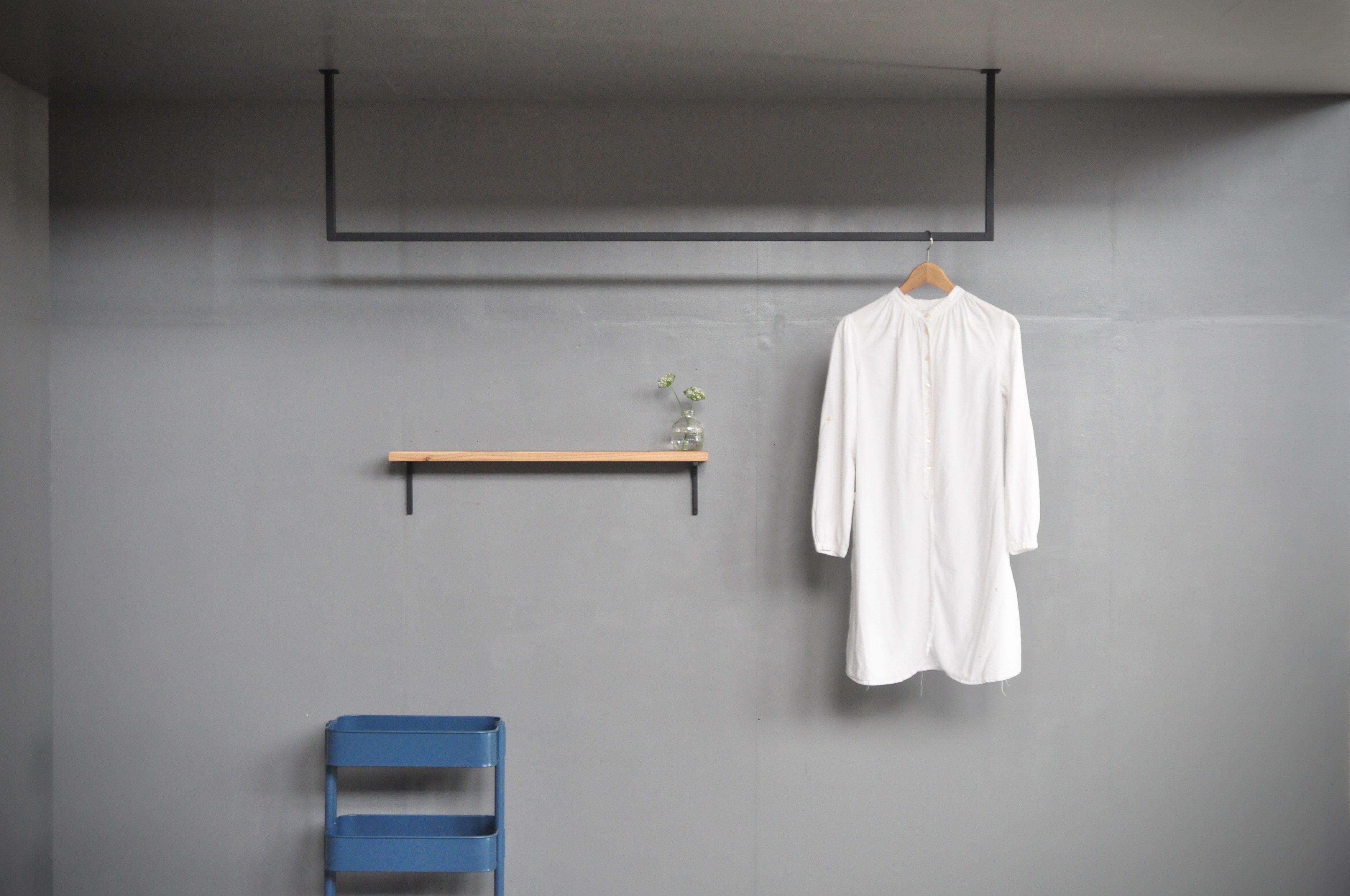 みみさま専用☆ランドリールームハンガーラック(スクエア ブラック)