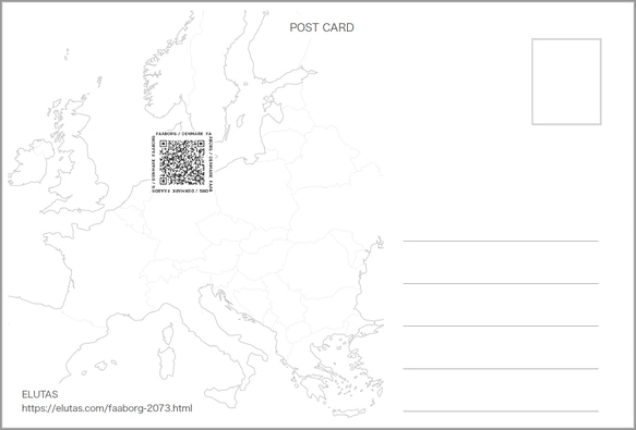 Faaborg（フォーボー）の空 ｜ デンマークの風景ポストカード 2枚目の画像