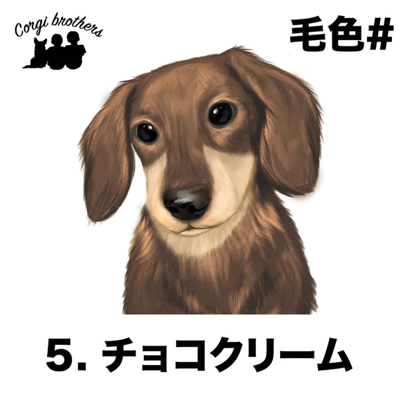 【 ダックスフンド 水彩画風 毛色7色 】　手帳 スマホケース 犬 うちの子 iPhone & Android 6枚目の画像